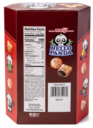 Meiji Hello Panda Cookies Chocolate Filling 9.1oz