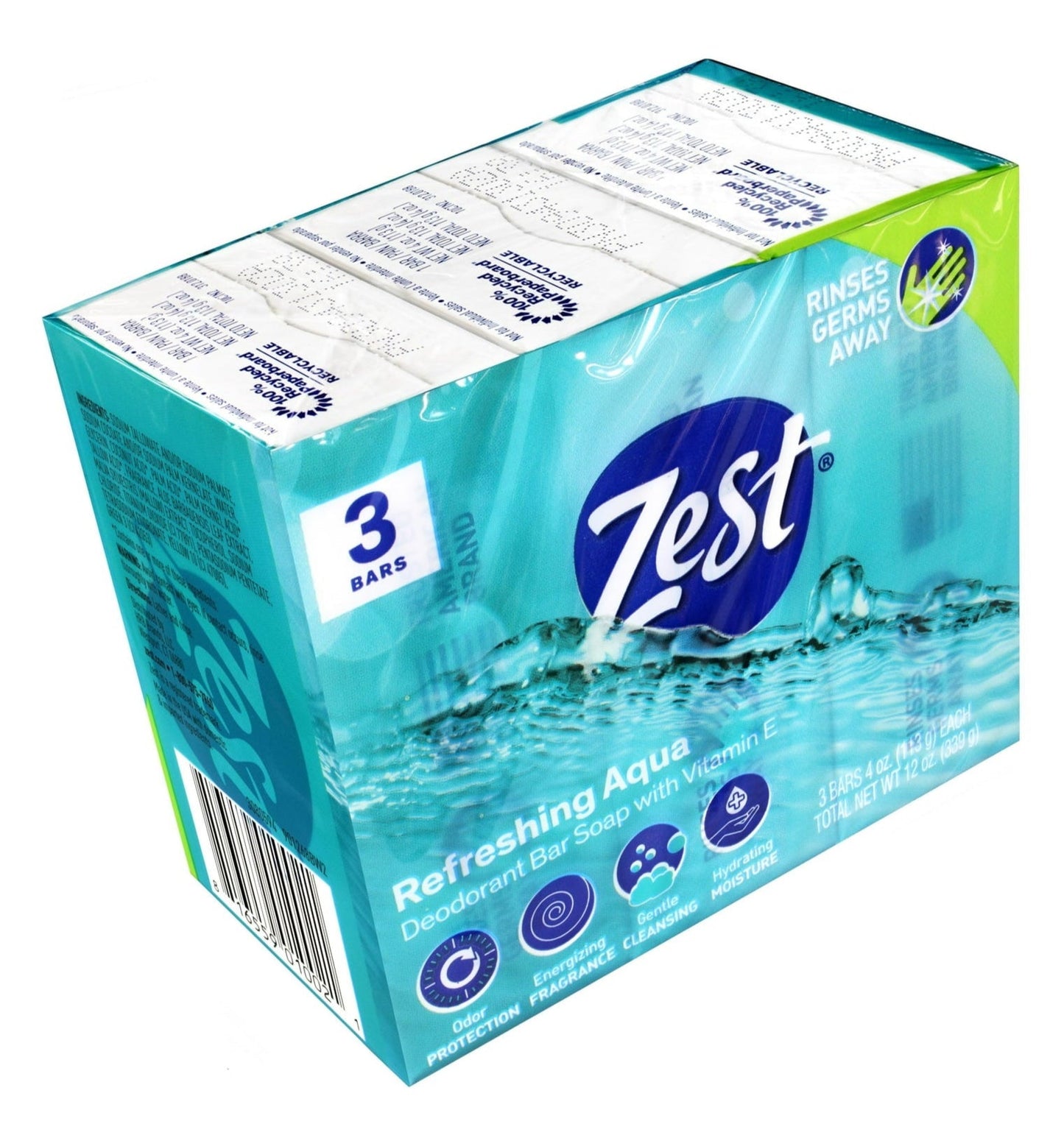 Zest Refreshing Aqua Soap 12oz