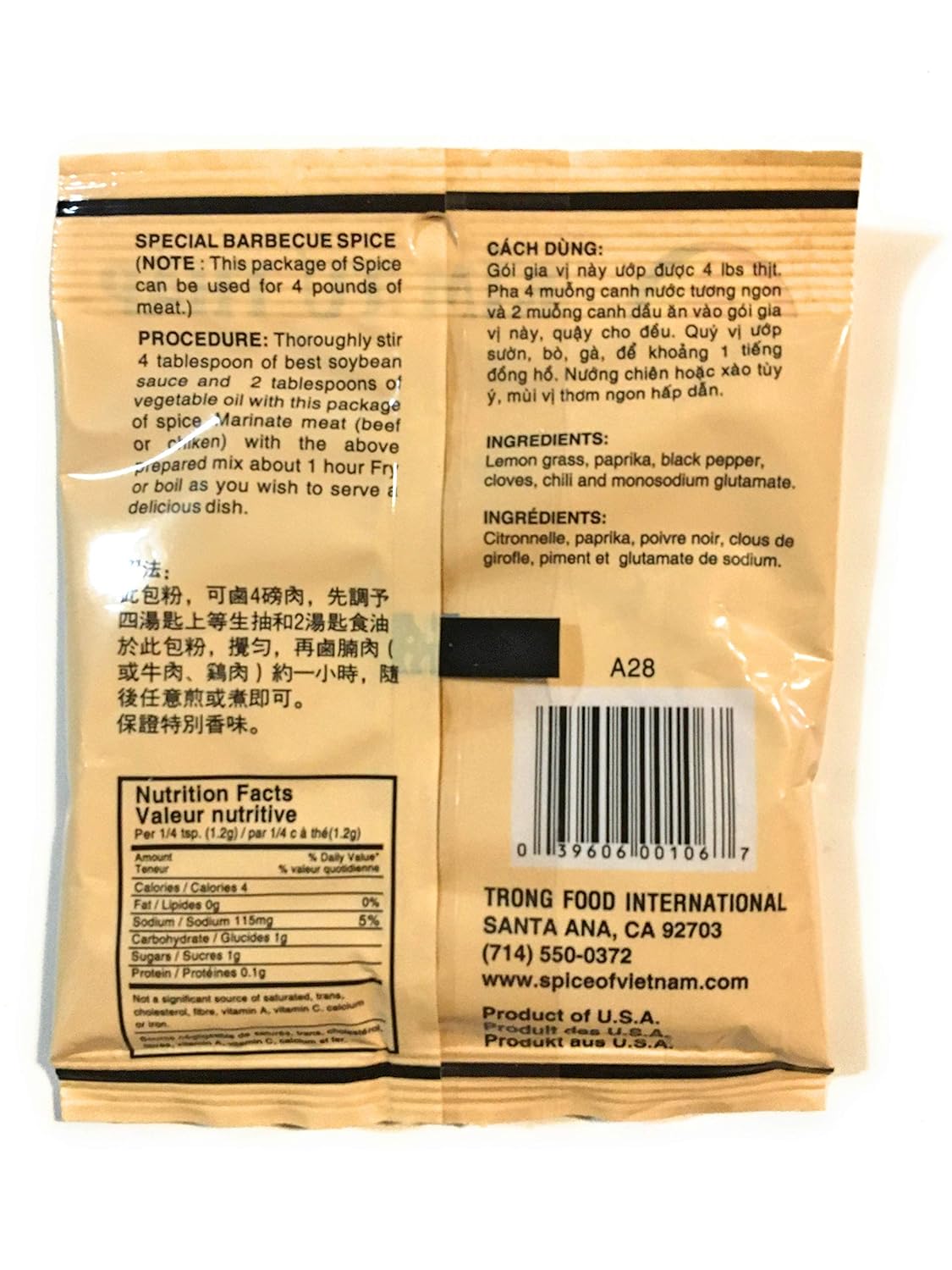 Pyramide Special Barbecue Spices 2oz