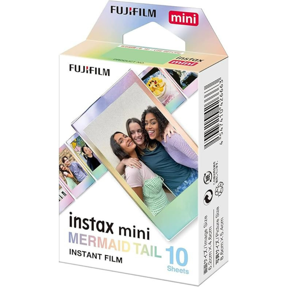 Fujifilm Instax Mini Mermaid Tail Film, Glitter Styles (10 Exposures) 3-Pack Bundle (3 Items)