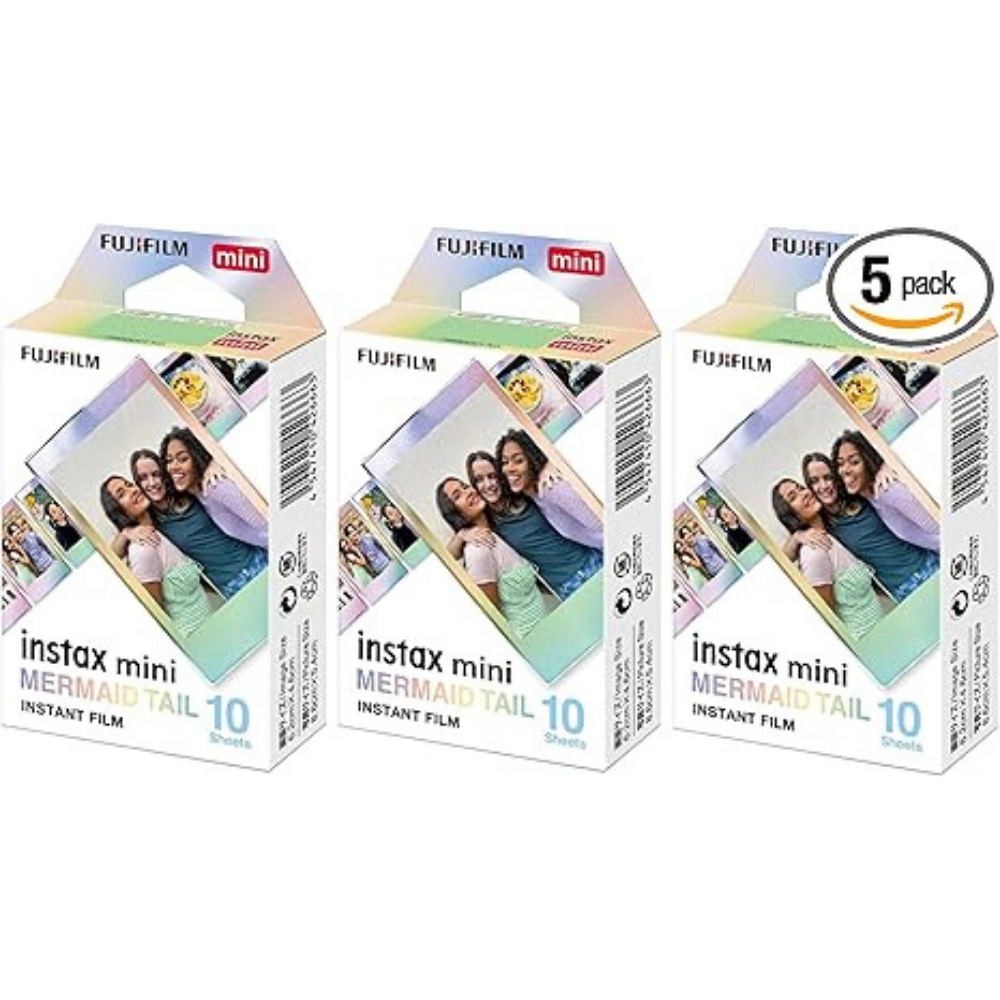 Fujifilm Instax Mini Mermaid Tail Film, Glitter Styles (10 Exposures) 3-Pack Bundle (3 Items)