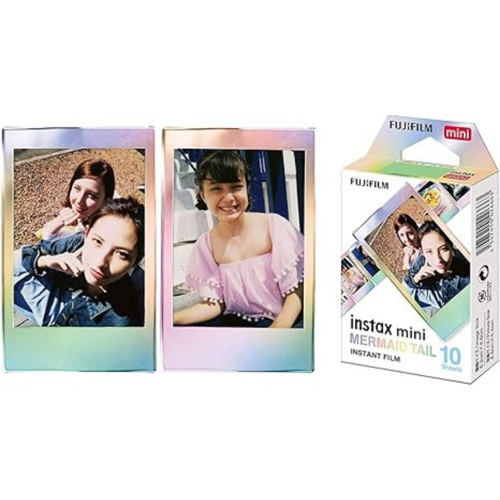 Fujifilm Instax Mini Mermaid Tail Film, Glitter Styles (10 Exposures) 3-Pack Bundle (3 Items)