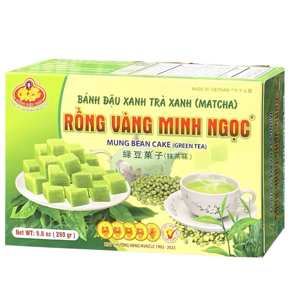 Rong Vang Minh Ngoc Matcha Mung Bean Cake 9.8oz