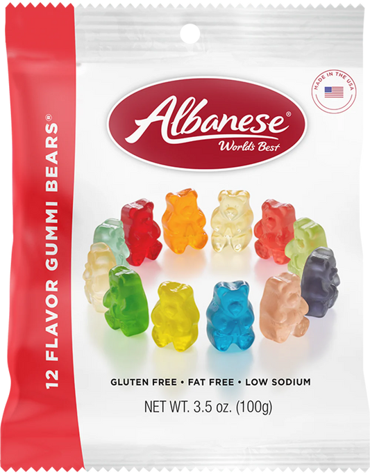 Albanese 12 Flavored Gummi Bears 3.5 oz