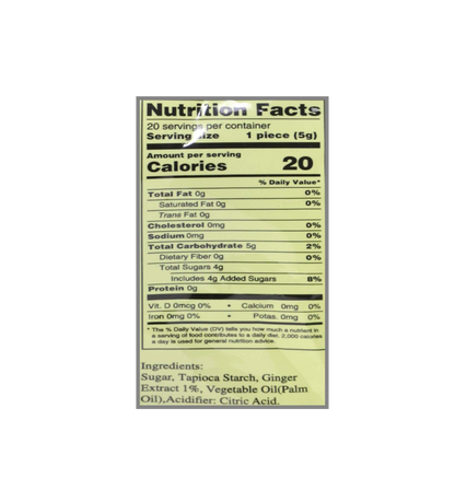Kabuto Strong Ginger Taste Nature Original Flavor Ginger Candy 3.5oz