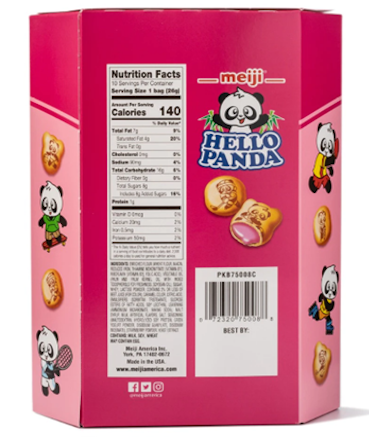 Meiji Hello Panda Cookies Strawberry Filling 9.1oz