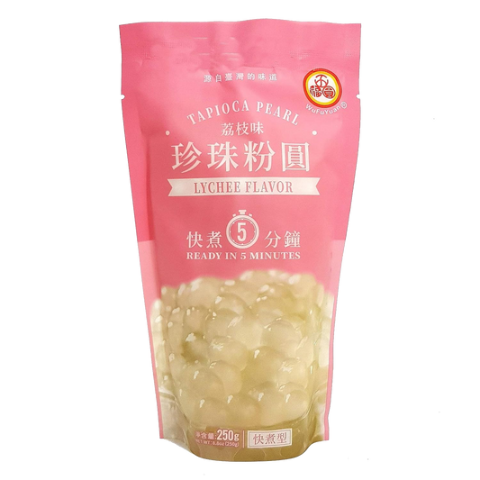 Wufuyuan Tapioca Pearl Lychee Flavour 250g