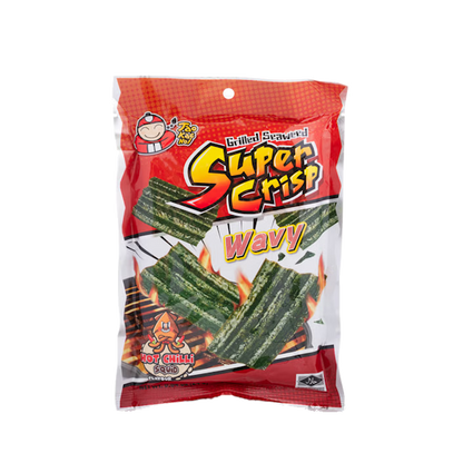 TAO KAE NOI Super Crispy Grilled Seaweed, Hot Chili Squid Flavor 24 g