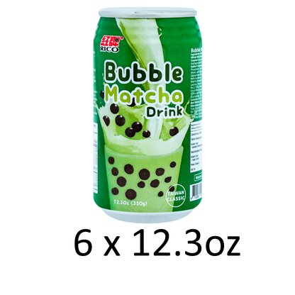 RICO Matcha Bubble Milk Tea Drink, 12.3oz