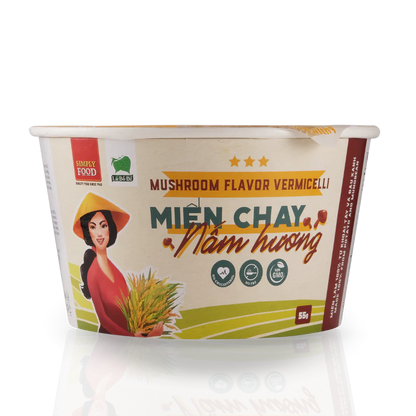 Simply Food Mushroom Vermicelli Glass Instant Noodle Bowl