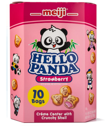Meiji Hello Panda Cookies Strawberry Filling 9.1oz