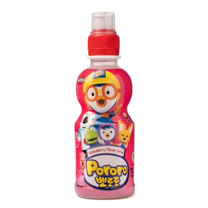 Paldo Pororo Fruit Juice, Strawberry Flavor 7.95 oz
