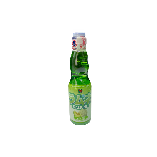 Hana Ramune Carbonated Beverage Melon Flavor 200ml
