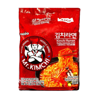 Paldo Fun & Yum Kimchi Ramen Instant Noodles with Soup, Kimchi Based Spicy Broth, Best Oriental Style, Original Korean Ramyun
