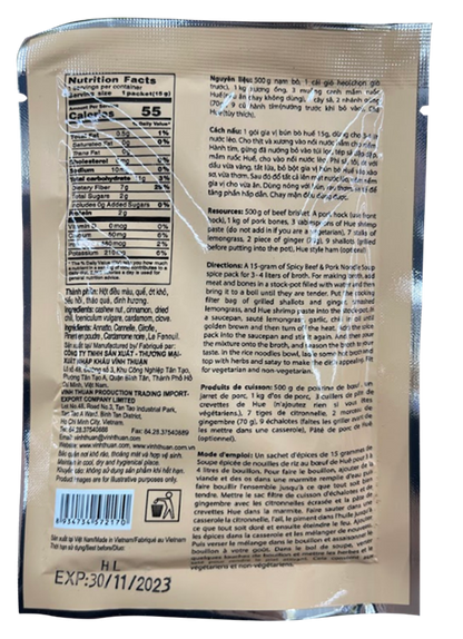Vinh Thuan Spices Bun Bo Hue Soup Base 0.53 oz