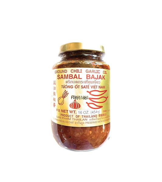 Sambal Bajak Ground Chili Garlic Oil Paste 454g