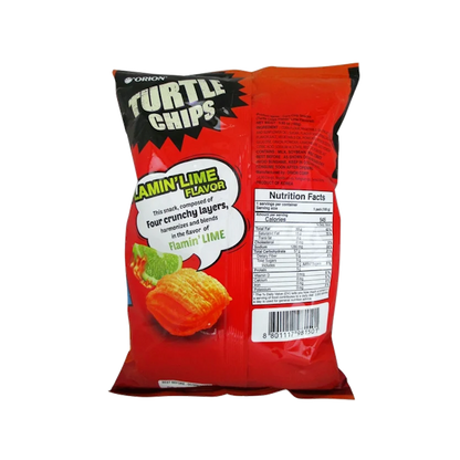 Orion Flamin' Lime Corn Turtle Chips 160g