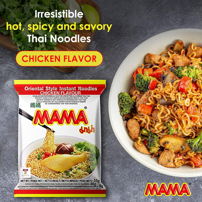 MAMA Noodles CHICKEN Instant Spicy Noodles with Delicious Thai Flavors