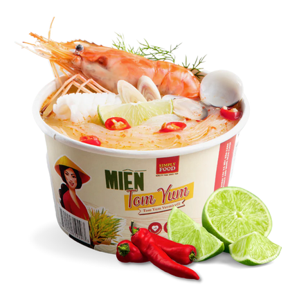 Simply Food Tom Yum Vermicelli Glass Instant Noodle Bowl
