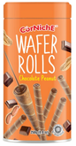 Corniche chocolate peanut wafer rolls 250g