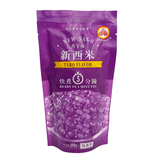 WuFuYuan Taro New Sago Boba Tapioca Pearls 250g