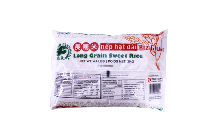 Green Elephant Thai Pure White (Glutinous) Long Grain Sweet Rice 4.4 lbs
