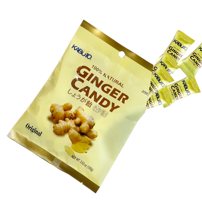 Kabuto Strong Ginger Taste Nature Original Flavor Ginger Candy 3.5oz