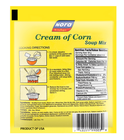 Nora Kitchen Cream Of Corn Soup 2.82oz