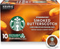 Starbucks K-Cup Coffee Pods, Smoked Butterscotch Flavored Coffee for Keurig Brewers, 100% Arabica, Limited Edition, 1 Box (10 Pods)