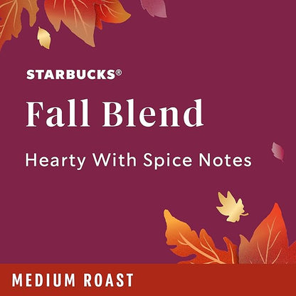 Starbucks K-Cup Coffee Pods, Fall Blend Medium Roast Coffee for Keurig Makerss, 100% Arabica, Limited Edition, 1 Box (10 Pods)