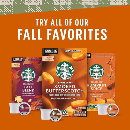 Starbucks K-Cup Coffee Pods, Fall Blend Medium Roast Coffee for Keurig Makerss, 100% Arabica, Limited Edition, 1 Box (10 Pods)