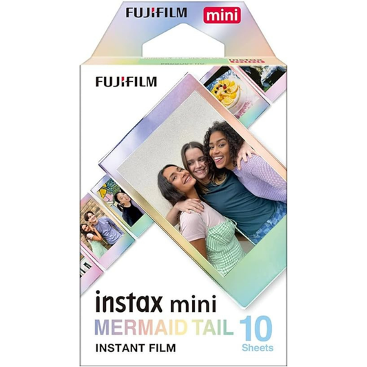 Fujifilm Instax Mini Mermaid Tail Film, Glitter Styles (10 Exposures) 3-Pack Bundle (3 Items)