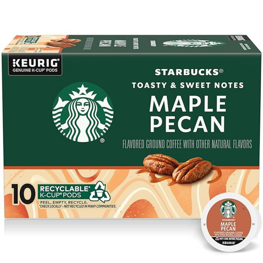 Starbucks Coffee K-Cup Pods, Maple Pecan Flavored Coffee, Naturally Flavored, 100% Arabica, 1 box (10 pods)