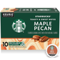 Starbucks Coffee K-Cup Pods, Maple Pecan Flavored Coffee, Naturally Flavored, 100% Arabica, 1 box (10 pods)