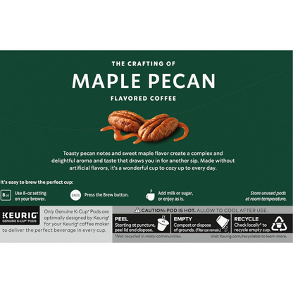 Starbucks Coffee K-Cup Pods, Maple Pecan Flavored Coffee, Naturally Flavored, 100% Arabica, 1 box (10 pods)