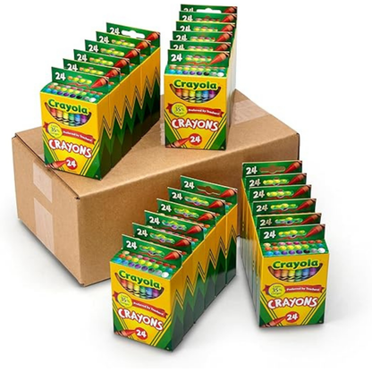 Crayola Crayons Bulk (24 Packs), Kids Back to School Essentials, Teacher Classroom Must Haves, Bulk School Supplies for Preschool & Kindergarten