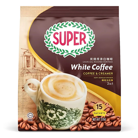 Super 2 In 1 Instant Classic Charcoal Roasted White Coffee 13.2oz