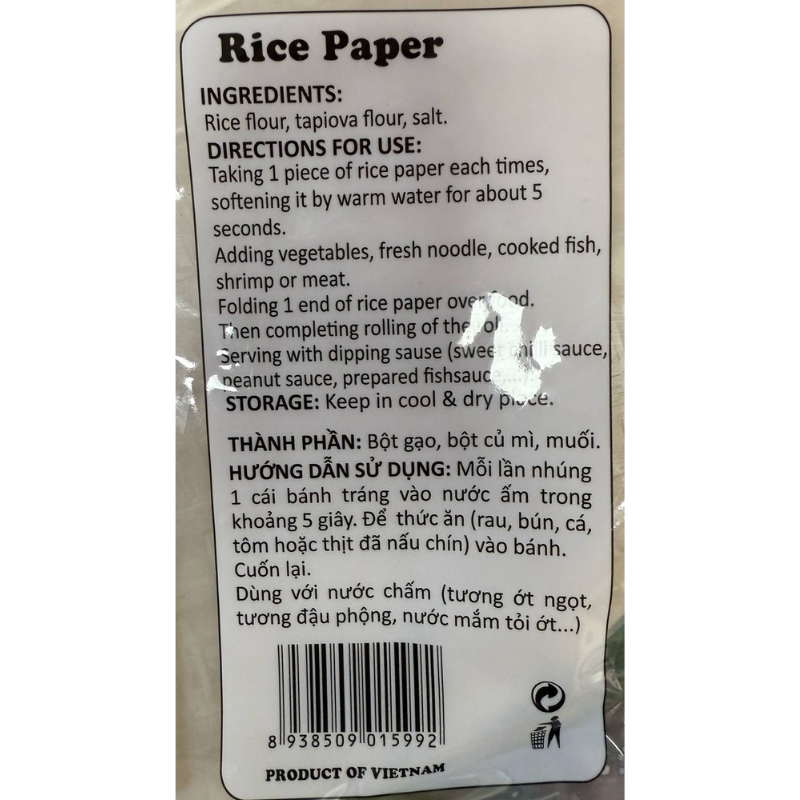 AB Rice Paper 25cm 12 oz