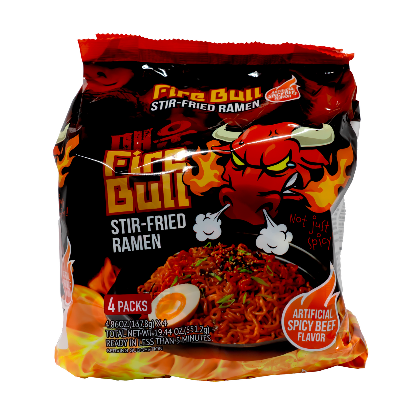 Fire Bull Stir Fried Ramen 4.86oz