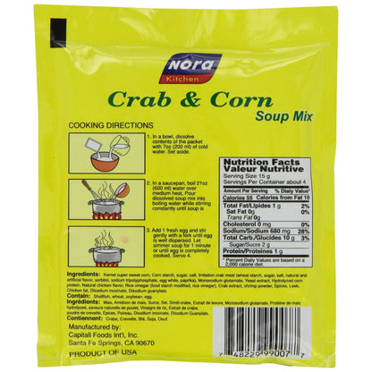 Nora Kitchen Crab And Corn Soup Mix 2.12oz