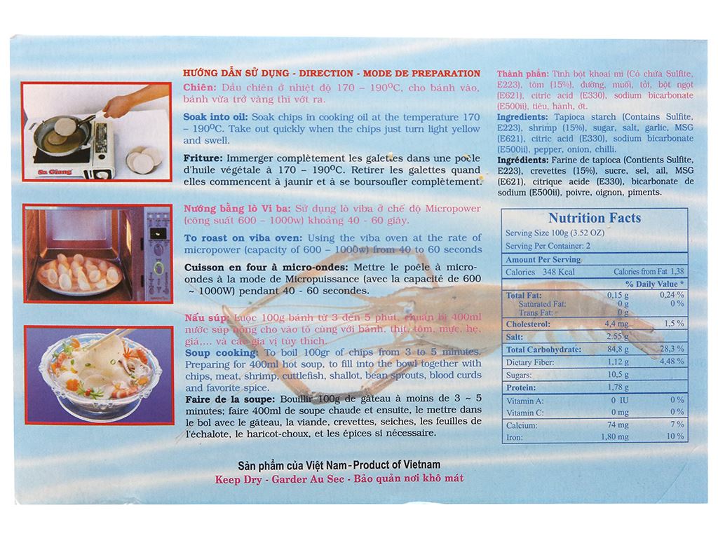 Sa Giang Shrimp Crackers in Box 200g
