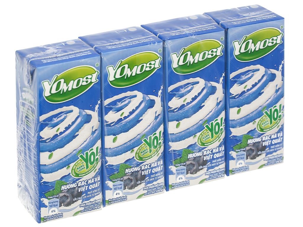 Yomost Yogurt Drink Mint & Blueberry Flavor 170ml