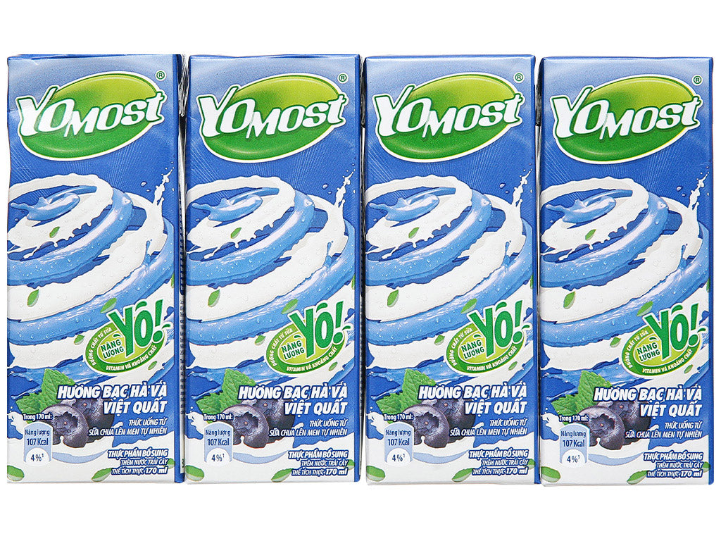 Yomost Yogurt Drink Mint & Blueberry Flavor 170ml