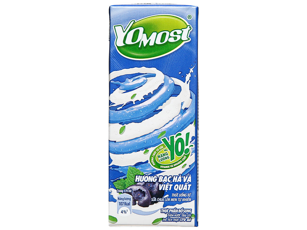 Yomost Yogurt Drink Mint & Blueberry Flavor 170ml