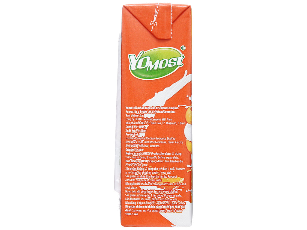 Yomost Yogurt Drink Orange Flavor 170ml