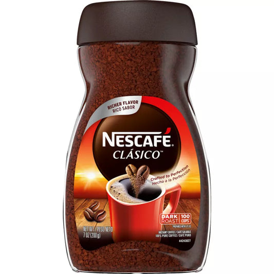 Nescafé Clásico Dark Roast Instant Coffee 7oz